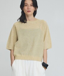 qualite（カリテ）の「リネンブレンドニットプルオーバー　夏服　夏ニット　オフィスカジュアル　きれいめ　大人（ニット/セーター）」