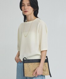 qualite（カリテ）の「リネンブレンドニットプルオーバー　夏服　夏ニット　オフィスカジュアル　きれいめ　大人（ニット/セーター）」