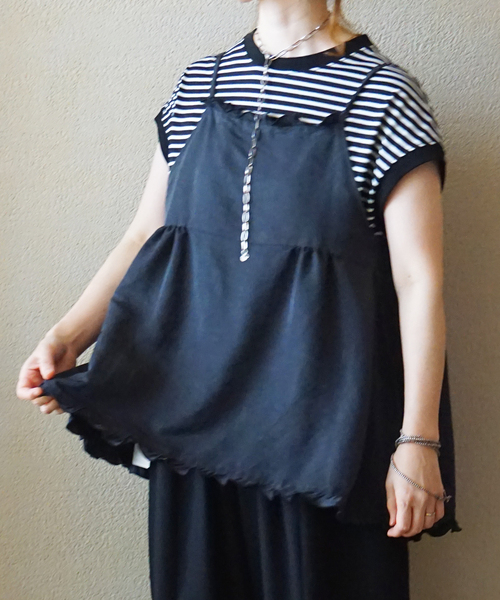 JOURNAL STANDARD LUXE(ジャーナルスタンダード ラックス)の「ヴィンテージローン フリルキャミブラウス(シャツ/ブラウス・レディース・ホワイト×ホワイト/ブラック・FREE)」の6枚目の写真