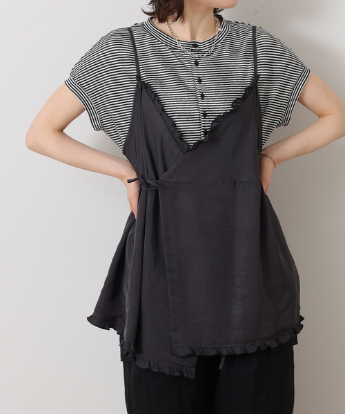 JOURNAL STANDARD LUXE(ジャーナルスタンダード ラックス)の「ヴィンテージローン フリルキャミブラウス(シャツ/ブラウス・レディース・ホワイト×ホワイト/ブラック・FREE)」の8枚目の写真