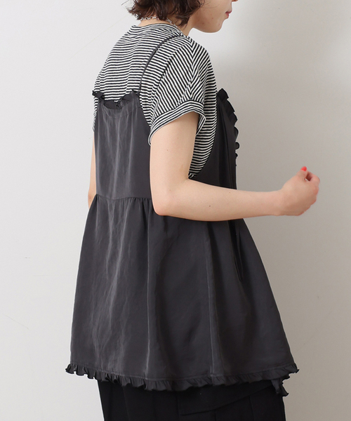 JOURNAL STANDARD LUXE(ジャーナルスタンダード ラックス)の「ヴィンテージローン フリルキャミブラウス(シャツ/ブラウス・レディース・ホワイト×ホワイト/ブラック・FREE)」の10枚目の写真