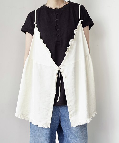 JOURNAL STANDARD LUXE(ジャーナルスタンダード ラックス)の「ヴィンテージローン フリルキャミブラウス(シャツ/ブラウス・レディース・ホワイト×ホワイト/ブラック・FREE)」の17枚目の写真