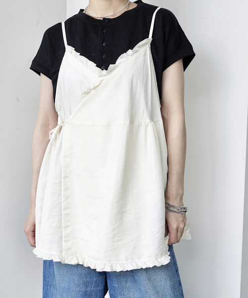 JOURNAL STANDARD LUXE(ジャーナルスタンダード ラックス)の「ヴィンテージローン フリルキャミブラウス(シャツ/ブラウス・レディース・ホワイト×ホワイト/ブラック・FREE)」の19枚目の写真
