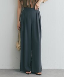 【RISA監修・WEB限定カラーあり・ひんやりタッチ】夏向き2タックワイドパンツ