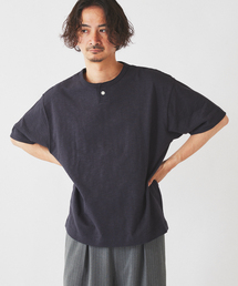 スラブ天竺 1ボタン ヘンリーネック Tシャツ