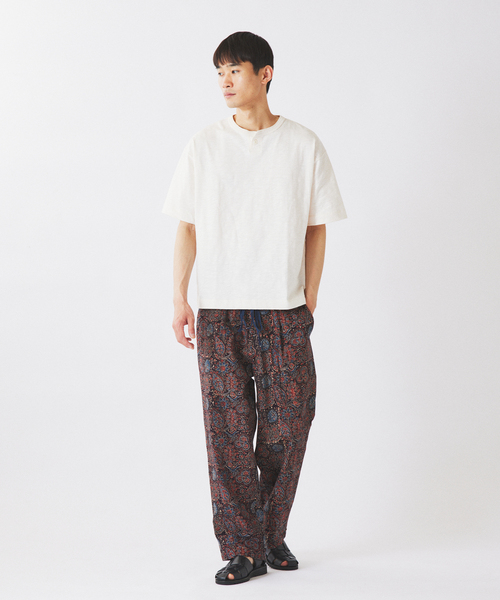 JOURNAL STANDARD relume(ジャーナルスタンダード レリューム)の「スラブ天竺 1ボタン ヘンリーネック Tシャツ(Tシャツ/カットソー・メンズ・カーキ/ブラックミックス/ホワイト×ホワイト・MEDIUM/LARGE)」の8枚目の写真