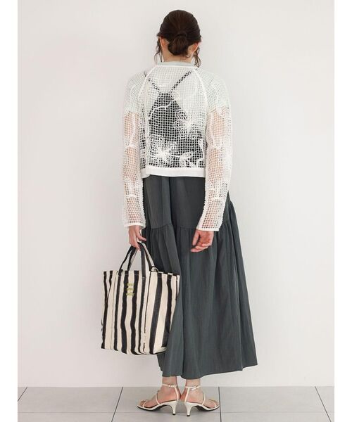 FIKA.（フィーカ）の「Flower mesh knit cardigan（シャツ/ブラウス・レディース・ブラック/ホワイト・MEDIUM）」の11枚目の写真