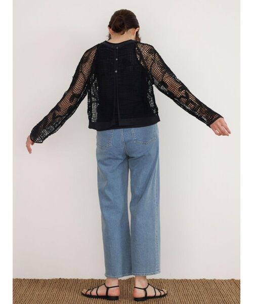 FIKA.（フィーカ）の「Flower mesh knit cardigan（シャツ/ブラウス・レディース・ブラック/ホワイト・MEDIUM）」の19枚目の写真
