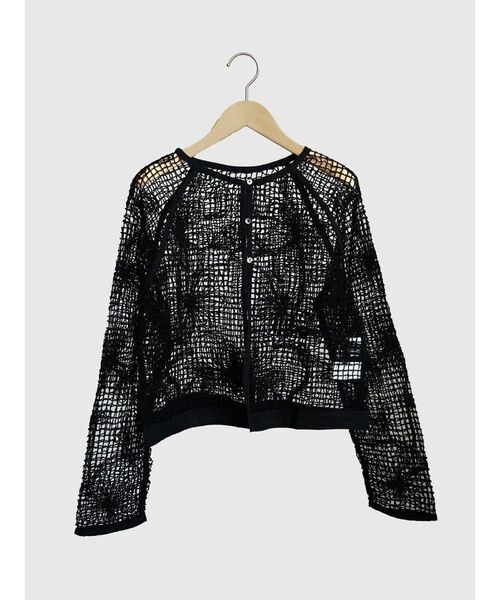 FIKA.（フィーカ）の「Flower mesh knit cardigan（シャツ/ブラウス・レディース・ブラック/ホワイト・MEDIUM）」の21枚目の写真