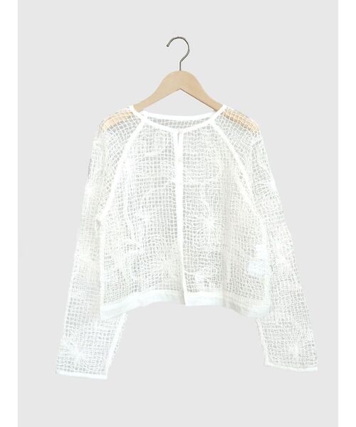 FIKA.（フィーカ）の「Flower mesh knit cardigan（シャツ/ブラウス・レディース・ブラック/ホワイト・MEDIUM）」の20枚目の写真