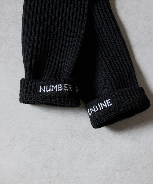 NUMBER (N)INE(ナンバーナイン)の「100% FINE COTTON 2-PACK PLAIN TWO-TONE RIB SOCKS / ファイン コットン100% 2パック プレーン ツートーン リブ ソックス(ソックス/靴下・メンズ・ブラック×グレー/ホワイト×グレー・25~27cm)」の3枚目の写真