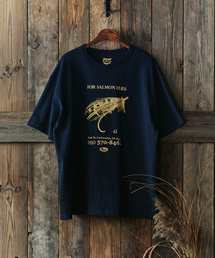 FRIZMWORKS（フリズムワークス）の「ZANES BAIT & TACKLE BAIT TEE _ NAVY（Tシャツ/カットソー）」