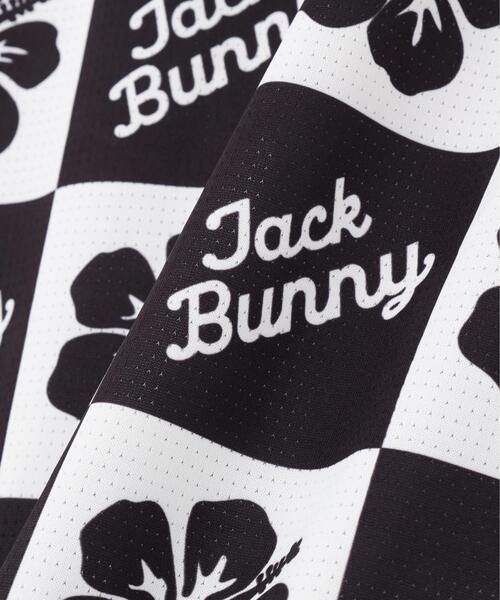 Jack Bunny!!(ジャックバニー)の「【Jack Bunny!!】ハイビスカスプリントPEメッシュ半袖モックネックカットソー(Tシャツ/カットソー・レディース・イエロー/ブラック・LARGE/MEDIUM/SMALL)」の14枚目の写真