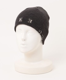 E RIN AI E（オリンアイ）の「【E RIN AI E】EE TWIN RING BEANIE  / 【オリンアイ】EEツインリングメタルロゴビーニー（ニットキャップ/ビーニー）」
