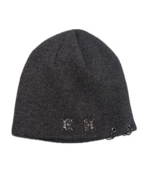 E RIN AI E（オリンアイ）の「【E RIN AI E】EE TWIN RING BEANIE  / 【オリンアイ】EEツインリングメタルロゴビーニー（ニットキャップ/ビーニー）」