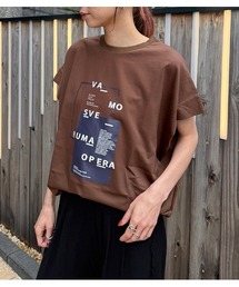 LUGIVA（ルギヴァ）の「【LUGIVA/ルギバ】タックスリーブロゴTシャツ（Tシャツ/カットソー）」