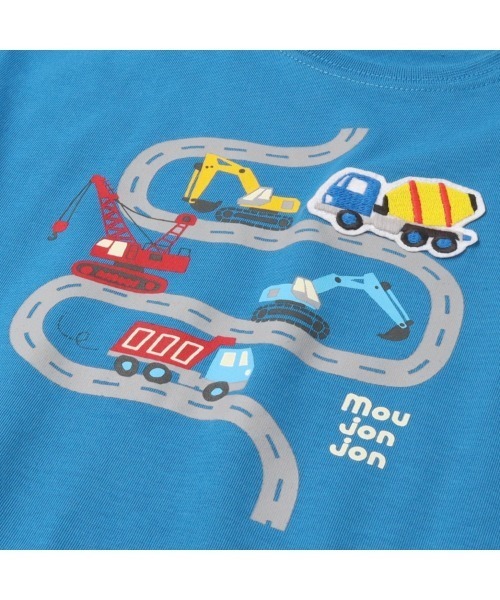 Moujonjon(ムージョンジョン)の「【WEB限定】働く車ワッペン付Tシャツ(Tシャツ/カットソー・キッズ・ブルー/イエロー・80/90/100/110/120/130)」の5枚目の写真