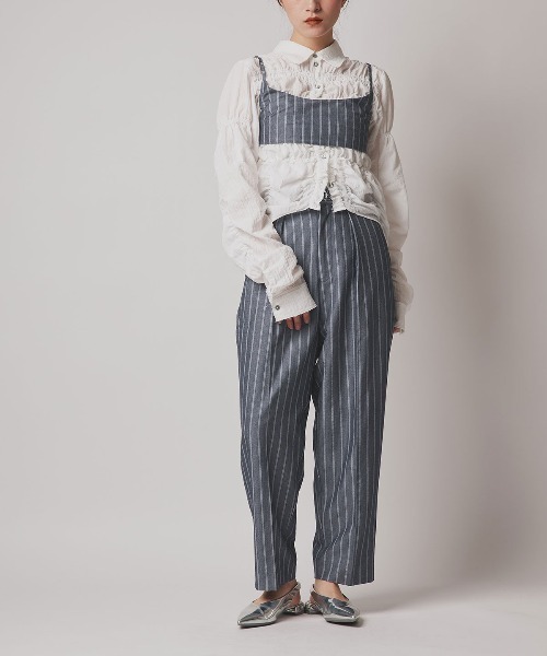 W:Huku（フーク）の「【W:Huku / ソフトタッチツイル】ロング ストラップ ビスチェ / Soft-Touch Twill Long Strap Bustier（ベスト・レディース・ベージュ系その他/ブラック・FREE）」の15枚目の写真