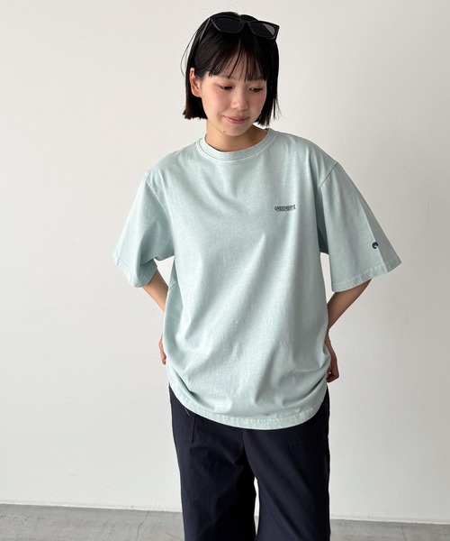 CANAL JEAN(キャナルジーン)の「Twelve12 GRNRY Tシャツ(Tシャツ/カットソー・レディース・チャコールグレー/サックスブルー・LARGE/MEDIUM)」の4枚目の写真