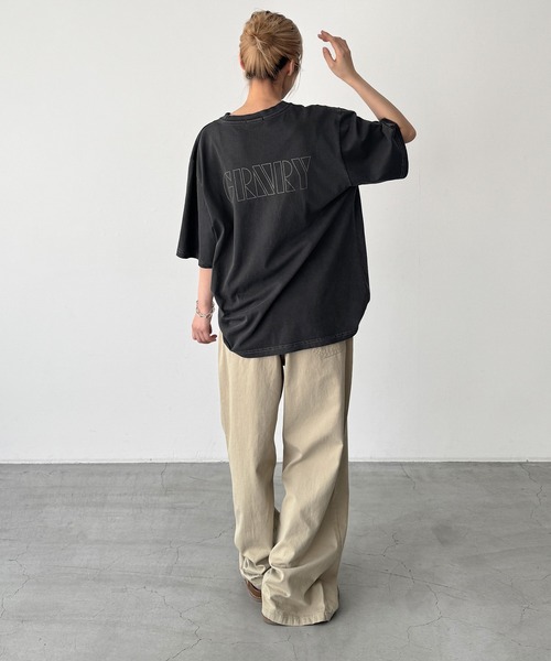 CANAL JEAN(キャナルジーン)の「Twelve12 GRNRY Tシャツ(Tシャツ/カットソー・レディース・チャコールグレー/サックスブルー・LARGE/MEDIUM)」の9枚目の写真