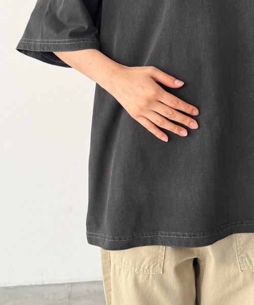 CANAL JEAN(キャナルジーン)の「Twelve12 GRNRY Tシャツ(Tシャツ/カットソー・レディース・チャコールグレー/サックスブルー・LARGE/MEDIUM)」の17枚目の写真