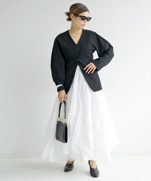 Marilyn Moon(マリリンムーン)の「【MARILYN MOON/マリリンムーン】dramatic skirt(スカート・レディース・ブラック/ホワイト・36/38)」の15枚目の写真