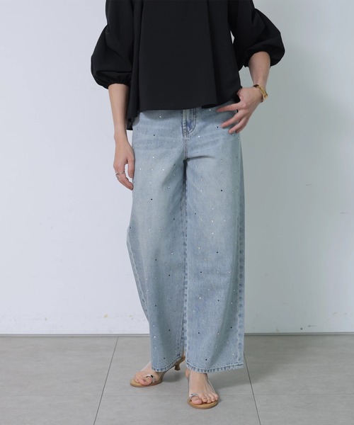 CADUNE(カデュネ)の「キラキラデニム(その他パンツ・レディース・ライトブルー・40/38/36/34)」の1枚目の写真