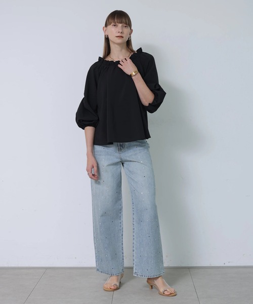 CADUNE(カデュネ)の「キラキラデニム(その他パンツ・レディース・ライトブルー・40/38/36/34)」の2枚目の写真
