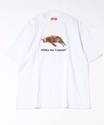 MARKEY'S（マーキーズ）の「【別注】 BOKUHATANOSIIお昼寝ネコ半袖Tシャツ/ おとなサイズ（Tシャツ/カットソー）」
