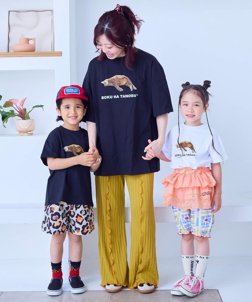 BOKU HA TANOSII(ボク ハ タノシイ)の「【別注】 BOKUHATANOSIIお昼寝ネコ半袖Tシャツ/ おとなサイズ(Tシャツ/カットソー・レディース・オフホワイト/ブラック・170cm)」の3枚目の写真