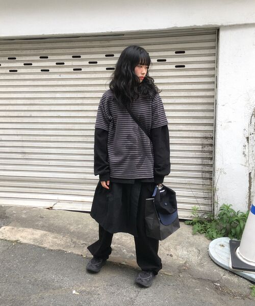 DANDEL(ダンデル)の「DD murky stripe symbol tee (CHARCOAL)(Tシャツ/カットソー・レディース・その他・1/2)」の9枚目の写真