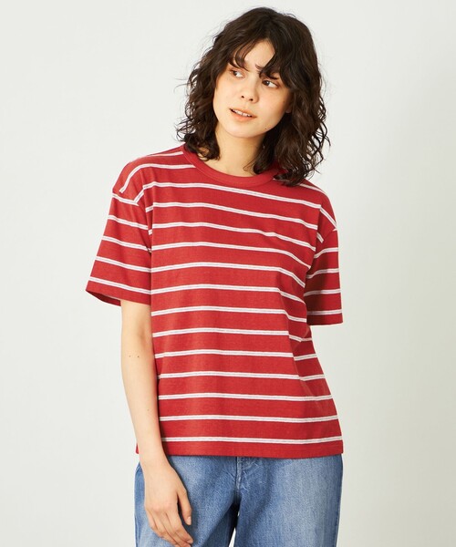 MACKINTOSH PHILOSOPHY(マッキントッシュ フィロソフィー)の「GREY LABEL マルチボーダー半袖Tシャツ(Tシャツ/カットソー・レディース・オフホワイト/ブラウン系その他4/レッド系その他・2/6)」の3枚目の写真