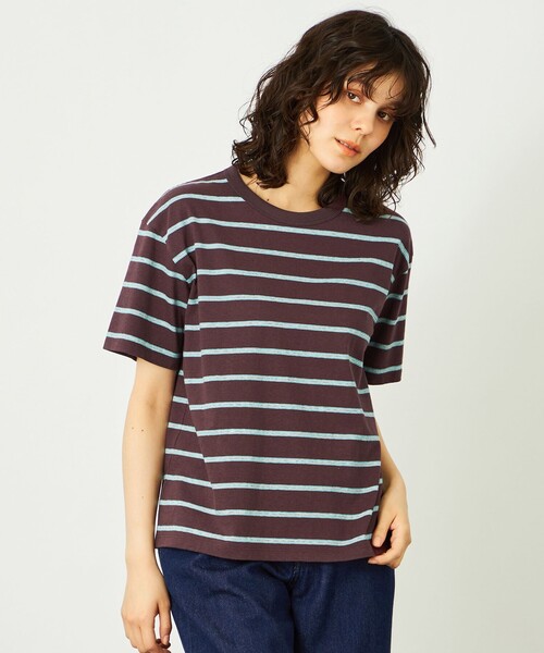 MACKINTOSH PHILOSOPHY(マッキントッシュ フィロソフィー)の「GREY LABEL マルチボーダー半袖Tシャツ(Tシャツ/カットソー・レディース・オフホワイト/ブラウン系その他4/レッド系その他・2/6)」の2枚目の写真