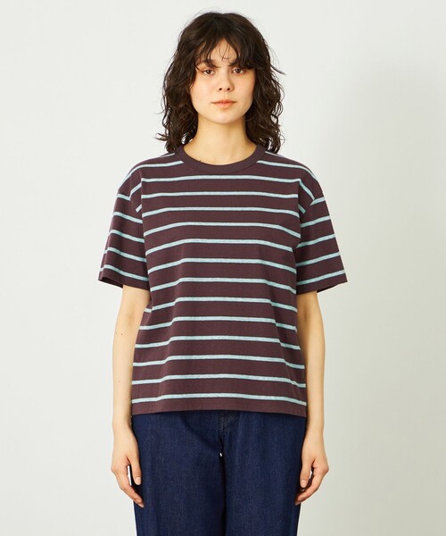 MACKINTOSH PHILOSOPHY(マッキントッシュ フィロソフィー)の「GREY LABEL マルチボーダー半袖Tシャツ(Tシャツ/カットソー・レディース・オフホワイト/ブラウン系その他4/レッド系その他・2/6)」の10枚目の写真