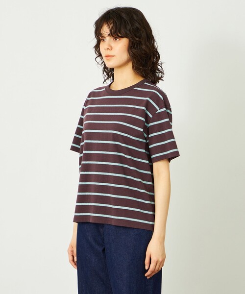 MACKINTOSH PHILOSOPHY(マッキントッシュ フィロソフィー)の「GREY LABEL マルチボーダー半袖Tシャツ(Tシャツ/カットソー・レディース・オフホワイト/ブラウン系その他4/レッド系その他・2/6)」の9枚目の写真