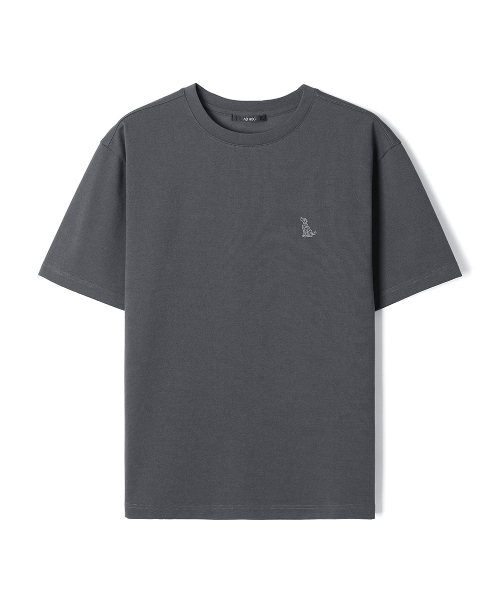ADHOC(アドホック)の「男性分斗シグニチャー犬プリント半袖Tシャツ (DK-GREY) (HC4ST90)(Tシャツ/カットソー・メンズ・その他・95/100/105/110)」の1枚目の写真