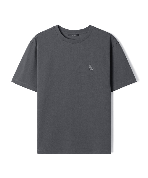 ADHOC(アドホック)の「男性分斗シグニチャー犬プリント半袖Tシャツ (DK-GREY) (HC4ST90)(Tシャツ/カットソー・メンズ・その他・95/100/105/110)」の2枚目の写真