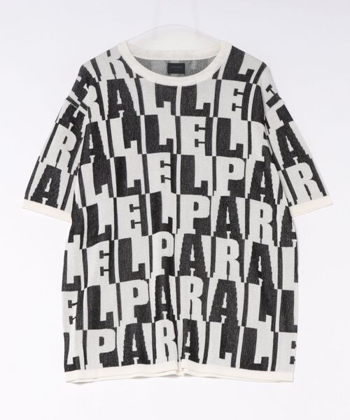 ARCHIVER(アーカイバ)の「【RS】【MMMM】ダブルジャガードニット PARALLEL、CHAIN、 TEE(Tシャツ/カットソー・メンズ・ホワイト・LARGE)」の1枚目の写真
