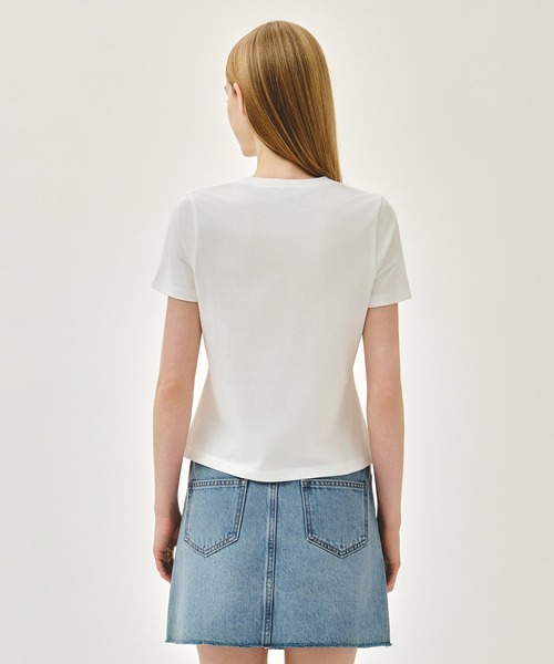 MARITHE + FRANCOIS GIRBAUD（マリテフランソワジルボー）の「[REGEN] W FRENCH FRUIT SHOP GRAPHIC TEE（Tシャツ/カットソー・レディース・White/ヘザーグレー・SMALL/MEDIUM）」の4枚目の写真