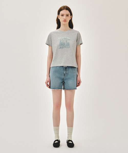 MARITHE + FRANCOIS GIRBAUD（マリテフランソワジルボー）の「[REGEN] W FRENCH FRUIT SHOP GRAPHIC TEE（Tシャツ/カットソー・レディース・White/ヘザーグレー・SMALL/MEDIUM）」の14枚目の写真