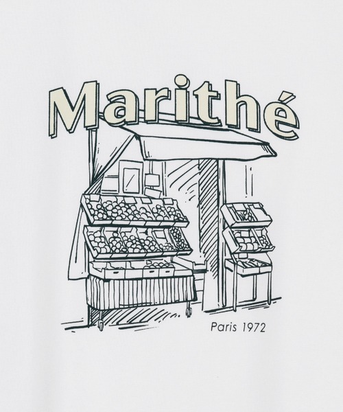 MARITHE + FRANCOIS GIRBAUD（マリテフランソワジルボー）の「[REGEN] W FRENCH FRUIT SHOP GRAPHIC TEE（Tシャツ/カットソー・レディース・White/ヘザーグレー・SMALL/MEDIUM）」の10枚目の写真