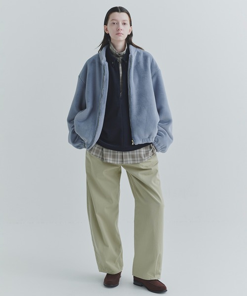CULLNI(クルニ)の「Clean Eco Fur Zip Up Mnimal MA-1 Blouson(ブルゾン・メンズ・ブルーグレー/ベージュ/ブラック/グレー・1)」の5枚目の写真