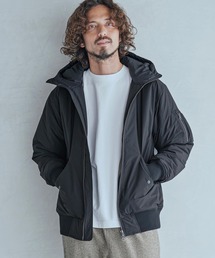 Magine（マージン）の「mj11739-Vertical Stripe Jacquard Thinsulate Padded Hooded Blouson パデッドブルゾン(MGN-263-007)（ブルゾン）」