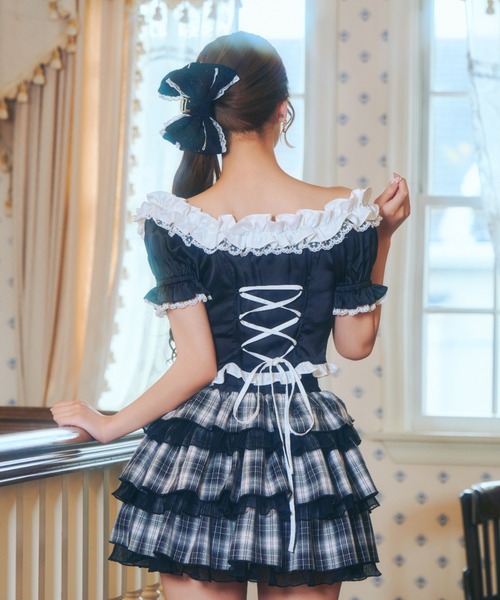 ReAmour（リアムール）の「レースティアードスカート（スカート・レディース・ブラック/ピンク/アイボリー・FREE）」の22枚目の写真