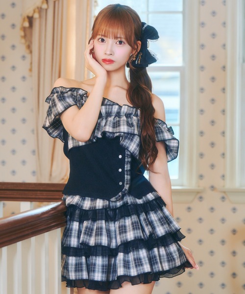 ReAmour（リアムール）の「レースティアードスカート（スカート・レディース・ブラック/ピンク/アイボリー・FREE）」の20枚目の写真