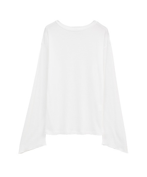 CLANE（クラネ）の「SHEER LOOSE CUT TOPS（Tシャツ/カットソー・レディース・ホワイト/ピンク・1/2）」の14枚目の写真