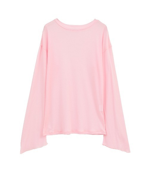 CLANE（クラネ）の「SHEER LOOSE CUT TOPS（Tシャツ/カットソー・レディース・ホワイト/ピンク・1/2）」の19枚目の写真