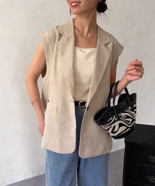 Chez toi（シェトワ）の「リネンライクジレ（ベスト）」 - WEAR