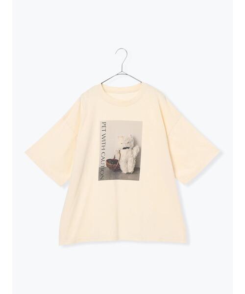 TSUHARU by Samansa Mos2(ツハルバイサマンサモスモス)の「【さて×TSUHARU】フォト柄プリントTシャツ(Tシャツ/カットソー・レディース・キナリ/オフホワイト・F)」の21枚目の写真
