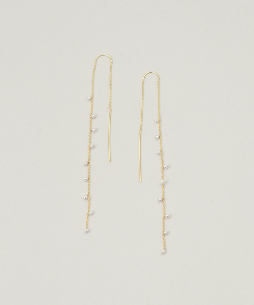 SLOBE IENA(スローブイエナ)の「theia/テイア パールチェーンピアス 81729E0026(ピアス(両耳用)・レディース・ゴールド・11)」の1枚目の写真